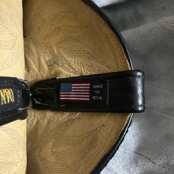 Dan Post Sz 5.5 Black Leather Mid Calf Pull On Western Cowboy Boots - Picture 9 of 9